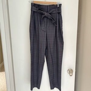 Pinstripe Trouser with Paper-Bag Waist - size 8